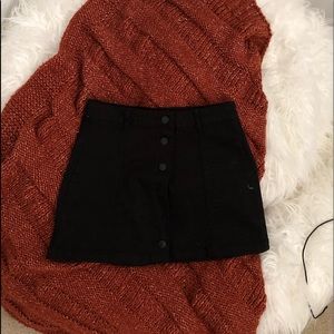 black button up skirt
